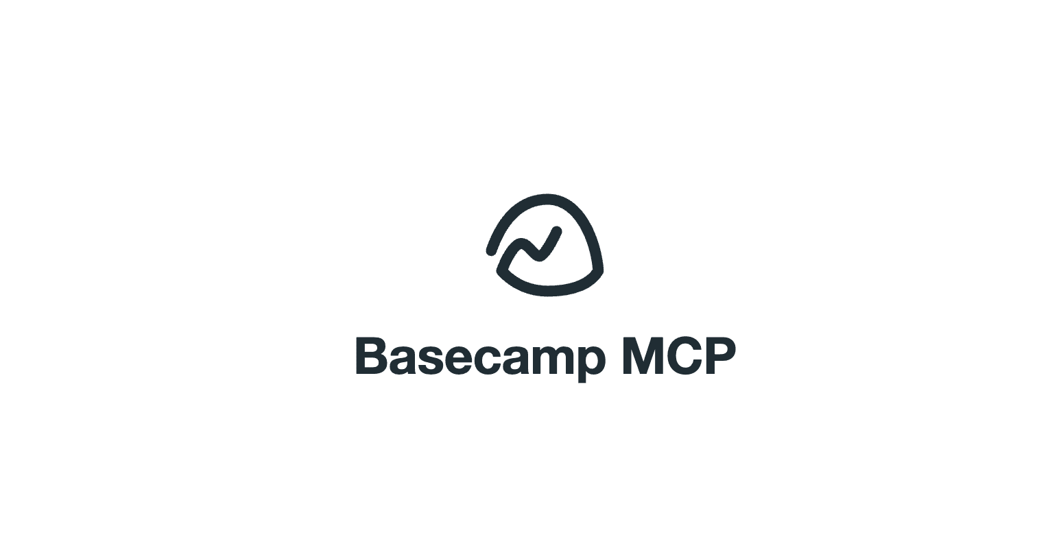 Basecamp MCP logo — Basecamp's mark next to the wordmark "Basecamp MCP" on white.